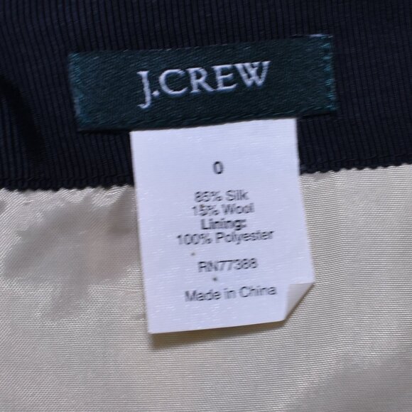 J.Crew Silk Wool A-Line Midi Skirt Abstract Floral Print Size 0 - Picture 5 of 8